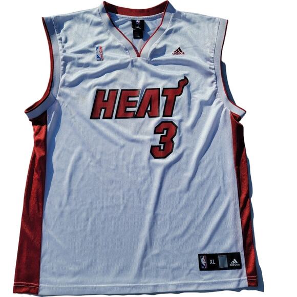 Adidas NBA Miami Heat Dwyane Wade #3 Jersey Adult Size XL - Picture 1 of 8